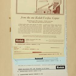 Scrapbook - Kodak Australasia Pty Ltd, Advertising Clippings, 'Graphic Arts & Allied Miscellaneous', Coburg, circa 1960s