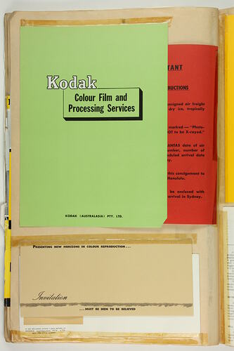 Scrapbook - Kodak Australasia Pty Ltd, Advertising Clippings, Miscellaneous, Coburg, 1956-1962