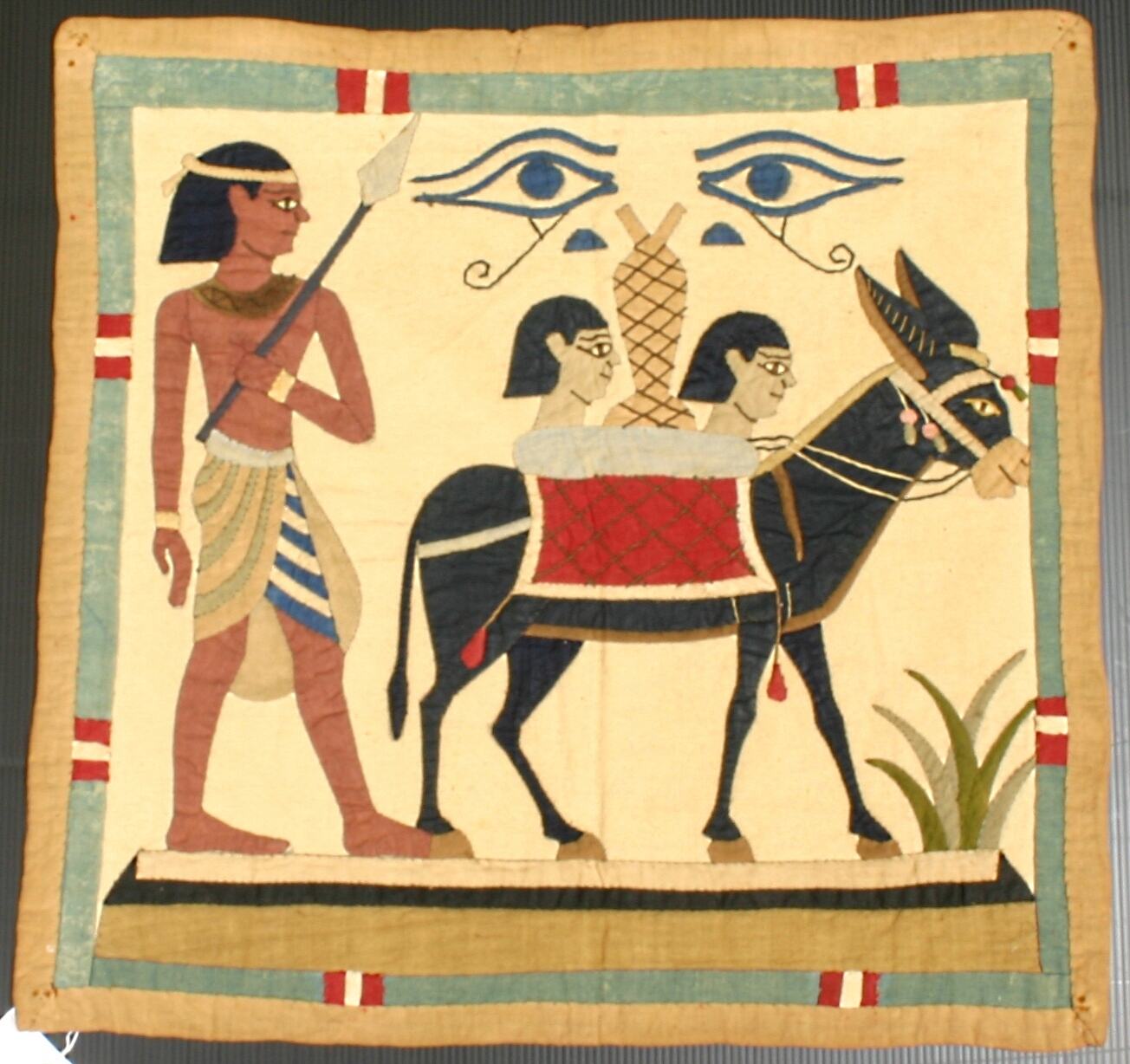 Wall Hanging Egyptian Applique, Possibly World War I, 19141918