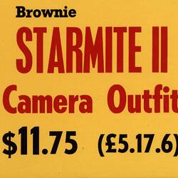 Price Ticket - Kodak Australasia Pty Ltd, 'Brownie Starmite II Camera Outfit', circa 1960s