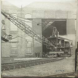 Photograph - Ruston & Hornsby, 'Dragline Excavator Coming Through the Door', Lincoln, England, 1923