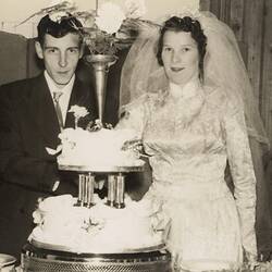 Digital Photograph - Wedding Portrait, James & Sylvia Forbes, Aberdeen, Scotland, 1958