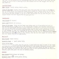 Fifth page of typed game descriptions in black ink on paper