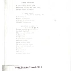 Photocopied compilation of typed children's stories and poems; text in black ink on paper.