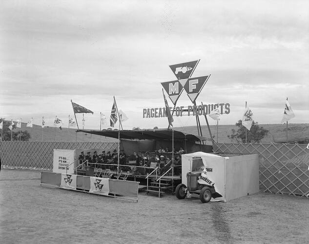 Massey Ferguson, Pageant of Products Band Stand, Melton, Victoria, 13 Feb 1960