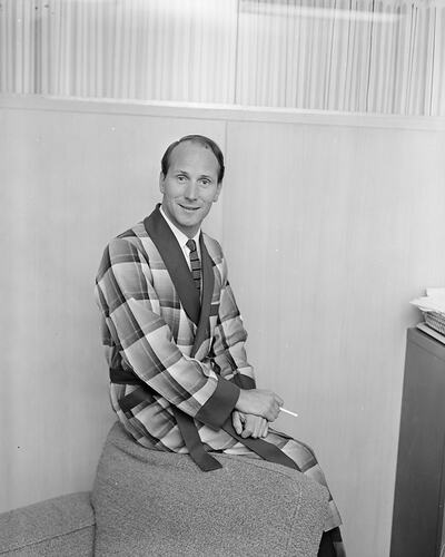 Australian Wool Board, Man Sitting on a Chair, Melbourne, 09 Mar 1960