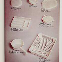 Page with image of Capri kitchenware and text.