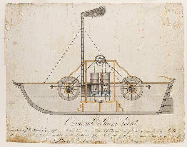 Drawing - Steam Vessel, William Symington, 1787