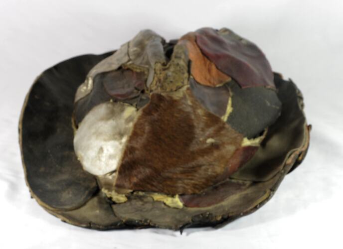 Photograph of Hat - Leather, Peter Auty, Flowerdale, 2002-2013