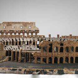 Model of cork colosseum.