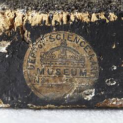 Model of Colosseum made of cork. Detail of stamp.