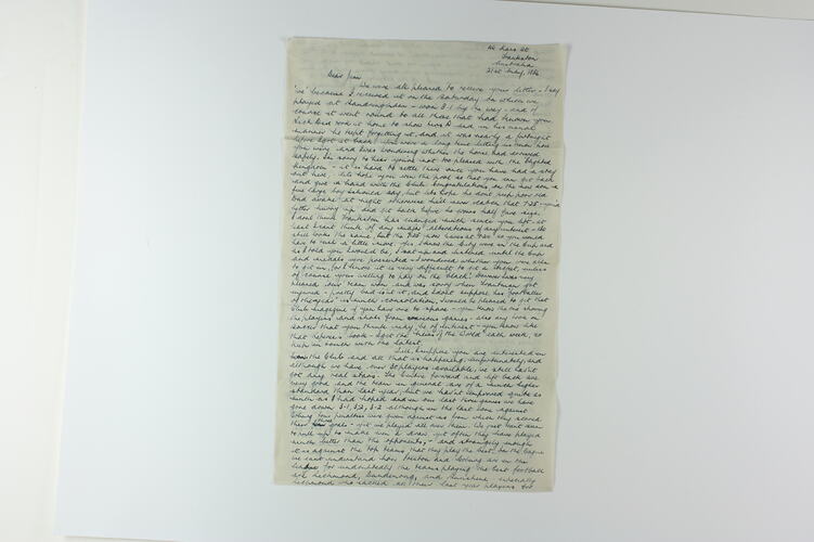 Letter - From Nippy, Frankston, Victoria to Jim Leech, Middlesex, England, 21 May 1956