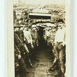 Cigarette Card - 'Entrance to the Catacombs Near Messines', Official World War I Photograph, Magpie Cigarettes, circa 1922