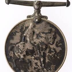 Medal - British War Medal, Great Britain, Lieutenant Leslie Tweedie, 1914-1920 - Reverse