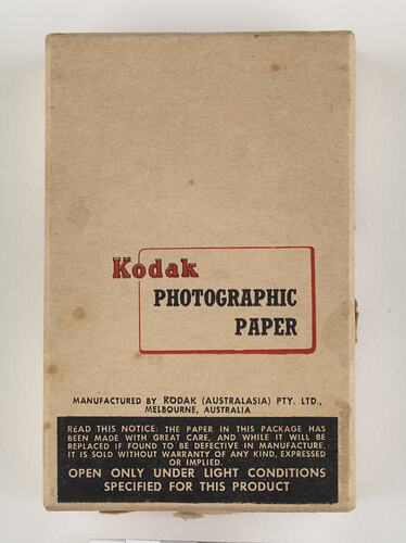 Photographic Paper - Kodak Australasia Pty Ltd, 'Velox Single Weight F.4', circa 1940s