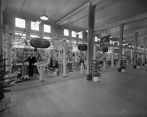 Exhibition Stands at a French Fair, Melbourne, Victoria, Oct 1958