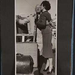 Photograph - Bernice Kopple and Luggage Porter, Australia, 1950s