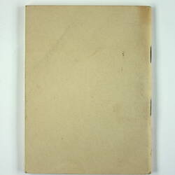Plain back cover of booklet.