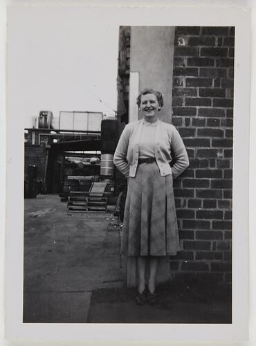 Woman At Rear of Building, Kodak Australasia Pty Ltd, Burnley, circa 1950s