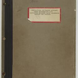 Booklet - Kodak Australasia Pty Ltd, 'Instructions for Making Airgraph Paper Enlargements...' 6 Feb 1942
