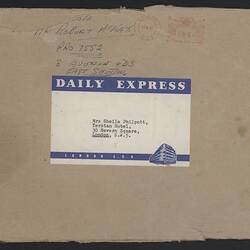 Envelope - 'Daily Express' To Mrs Sheila Philpott, London, England, 10 Sep 1965