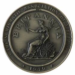 Medal - Annand Smith Token Centenary, Numismatic Association of Victoria, Australia, 1949