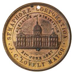 Medal - Adelaide Jubilee International Exhibition, Commemorative, 1887 AD
