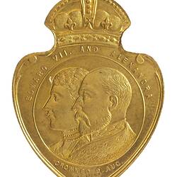 Medal - Coronation of King Edward VII & Queen Alexandra Commemorative, Specimen, Shire of Bungaree, Australia, 1902