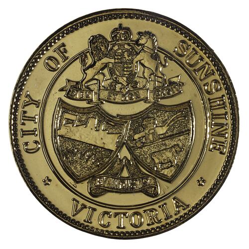 Medal - Sesquicentenary of Victoria, City of Sunshine, 1985 AD