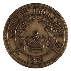 Medal - Sesquicentenary of Victoria, Shire of Bellarine, 1985 AD