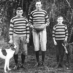 Negative - Poulton Brothers with Their Greyhounds, Hopetoun District, Victoria, circa 1915