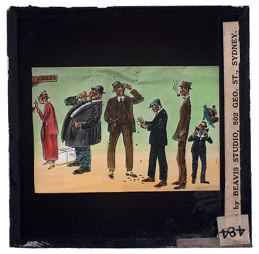 Lantern Slide - Universal Opportunity League, Line of People