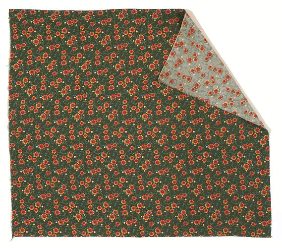 Fabric Remnant - Floral Corduroy