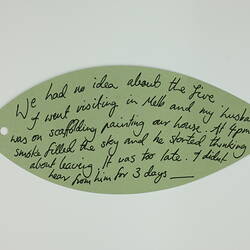 Paper Leaf - 'We Had No Idea About The Fire', From the Heart: Remembering the 2009 Victorian Bushfires Exhibition, 2019