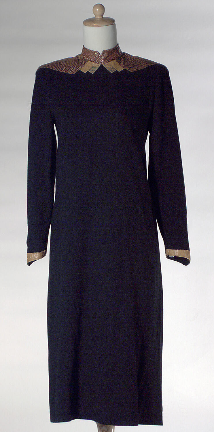 Dress - Prue Acton, Black Wool, 1980