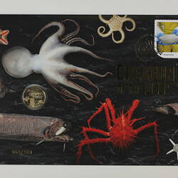 Philatelic Numismatic Cover - 1.20 Dollar Stamp & 1 Dollar Coin, 'Creatures Of The Deep', Australia, 2023