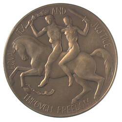 Medal - Centenary of Government of Victoria & The Discovery of Gold, State Government of Victoria, Australia, 1951