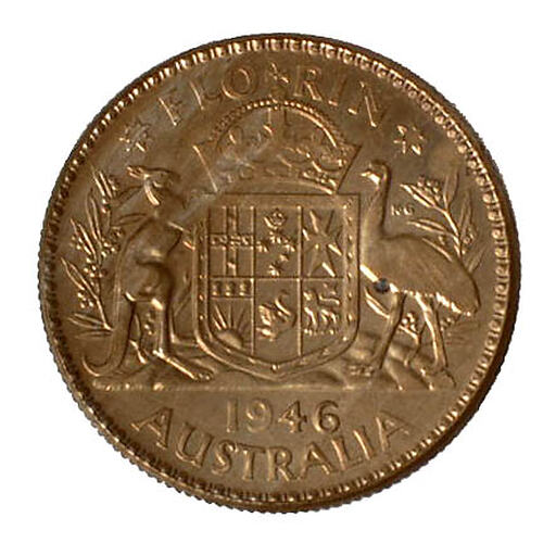 Australia, 2 Shillings, Reverse