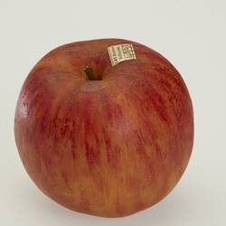 Wax model of red apple.