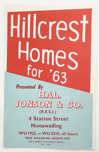 Brochure - Hillcrest Homes for '63