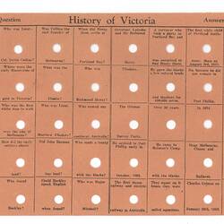 History of Victoria Question and Answer key.