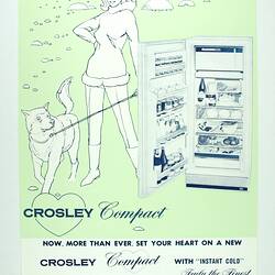 Publicity Brochure - Healing Crosley Compact Electric Domestic Refrigerators, circa 1960