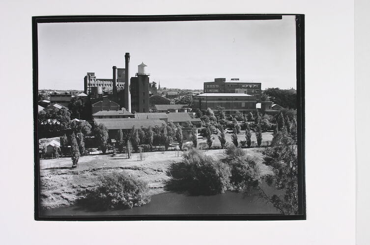 Photograph - Exterior View of Factory Site and River Bank, Kodak, Abbotsford, 1940-1955