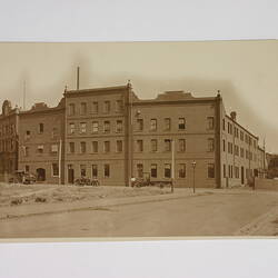 Photograph - Kodak Australasia Pty Ltd, 1886 Austral Laboratory Building & Delivery Trucks, Abbotsford, Victoria, 1911-1920