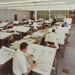 Photograph - Kodak (Australasia) Pty. Ltd., Coburg Plant, Engineering Building, Drafting Section, circa 1965