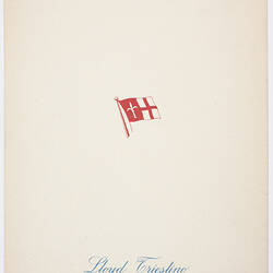 Menu - MV Australia, Lloyd Triestino Line, 28th Feb 1955