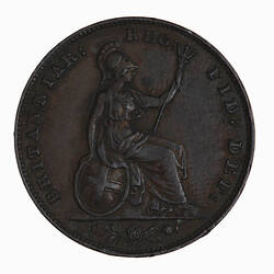 Coin - Farthing, Queen Victoria, Great Britain, 1853 (Reverse)