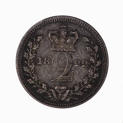 Coin - Twopence, George IV, Great Britain, 1822 (Reverse)