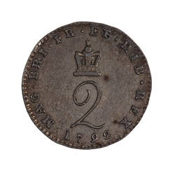 Coin - Twopence, George III, Great Britain, 1792 (Reverse)