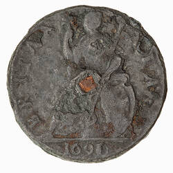 Coin - Farthing, William and Mary, Great Britain, 1690 (Reverse)